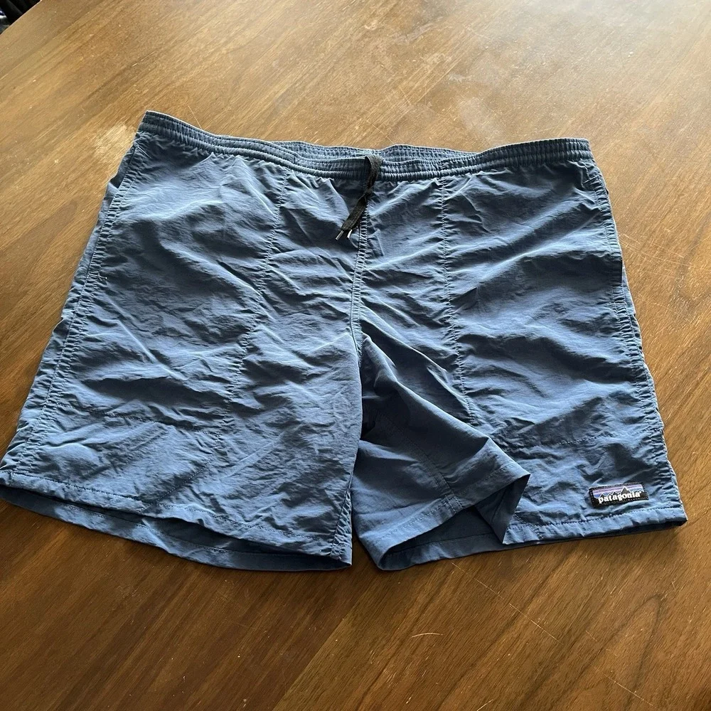 Patagonia Baggies Shorts Men 2XL Glass Blue 58033 Nylon Mesh Line Athletic